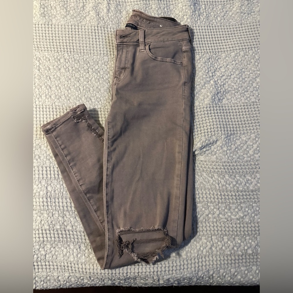 American Eagle, stretch Jeggings - Taupe size 0